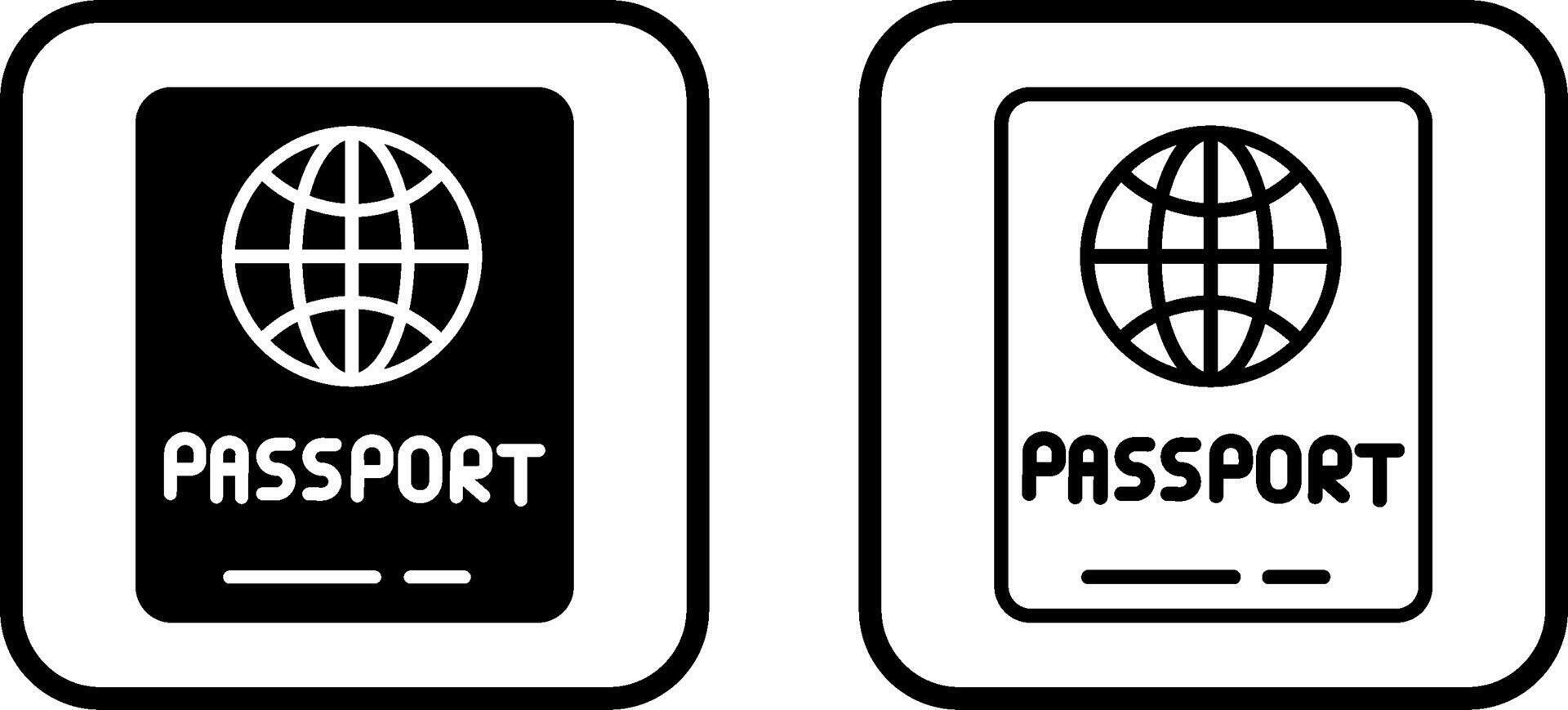 icono de vector de pasaporte