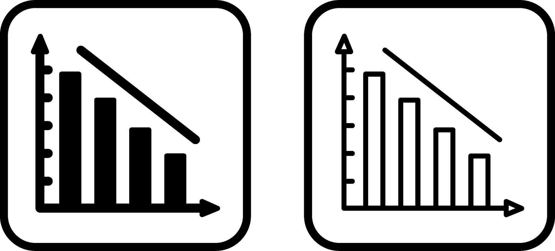 icono de vector de barra descendente