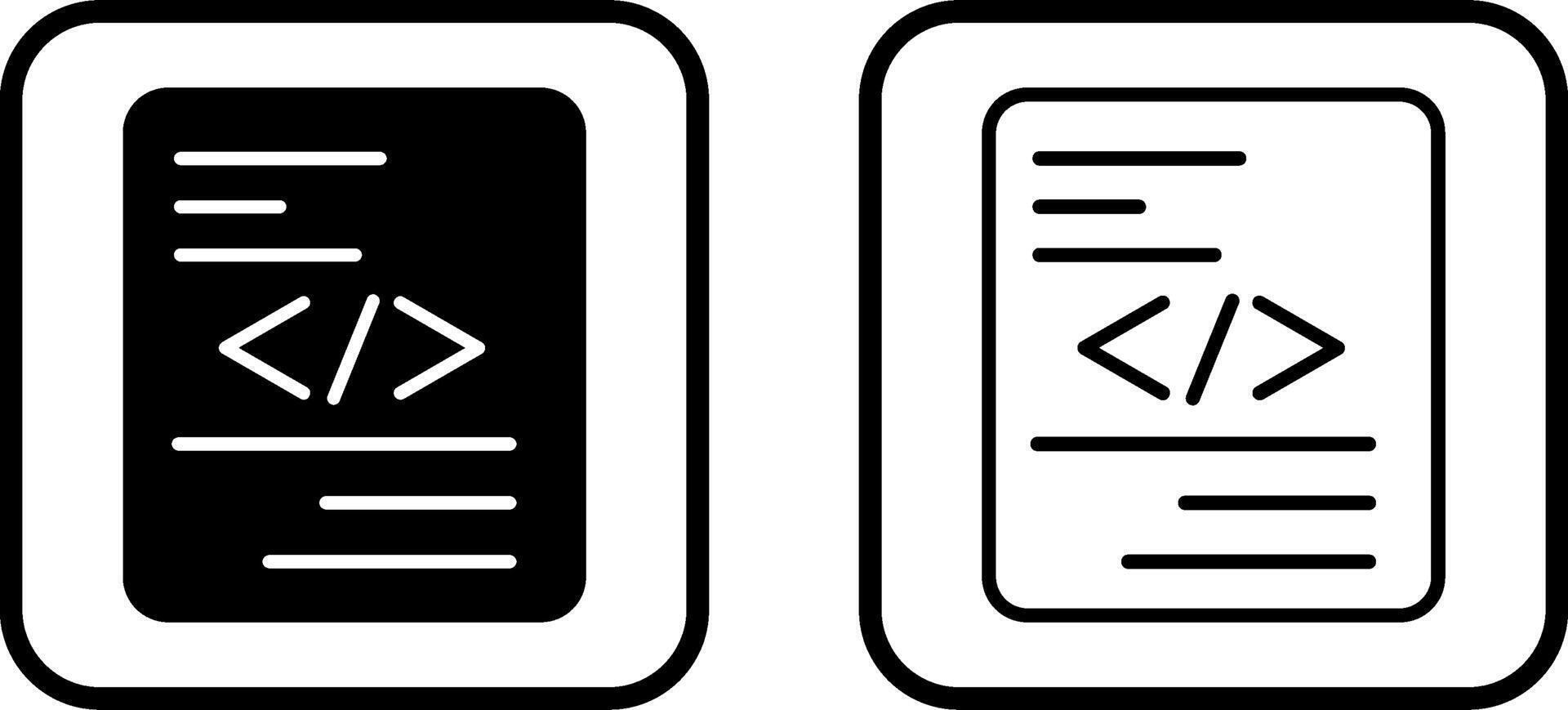Piece of Code Vector Icon