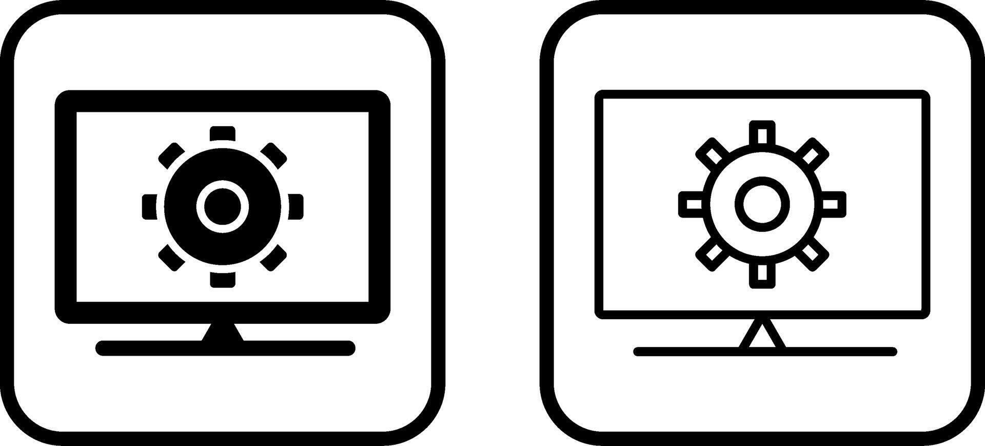 Computer Settings Vector Icon