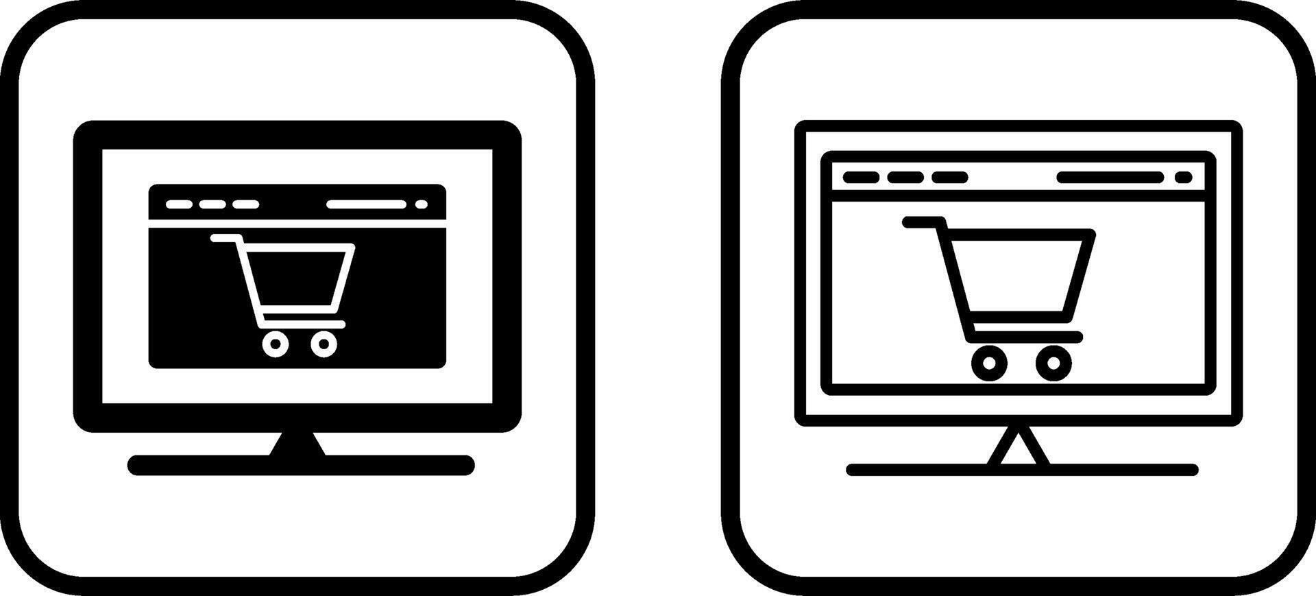 icono de vector de configuración de comercio electrónico