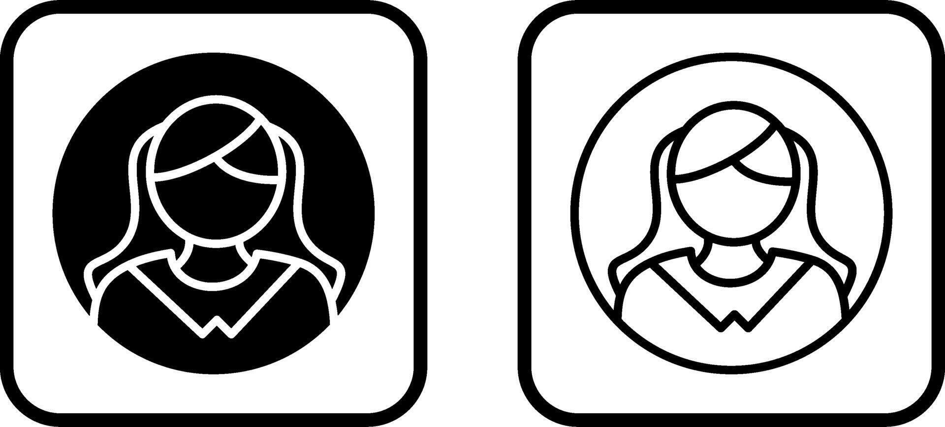 Female Profile Vector Icon