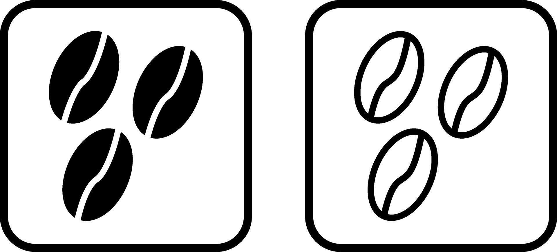 icono de vector de granos de café