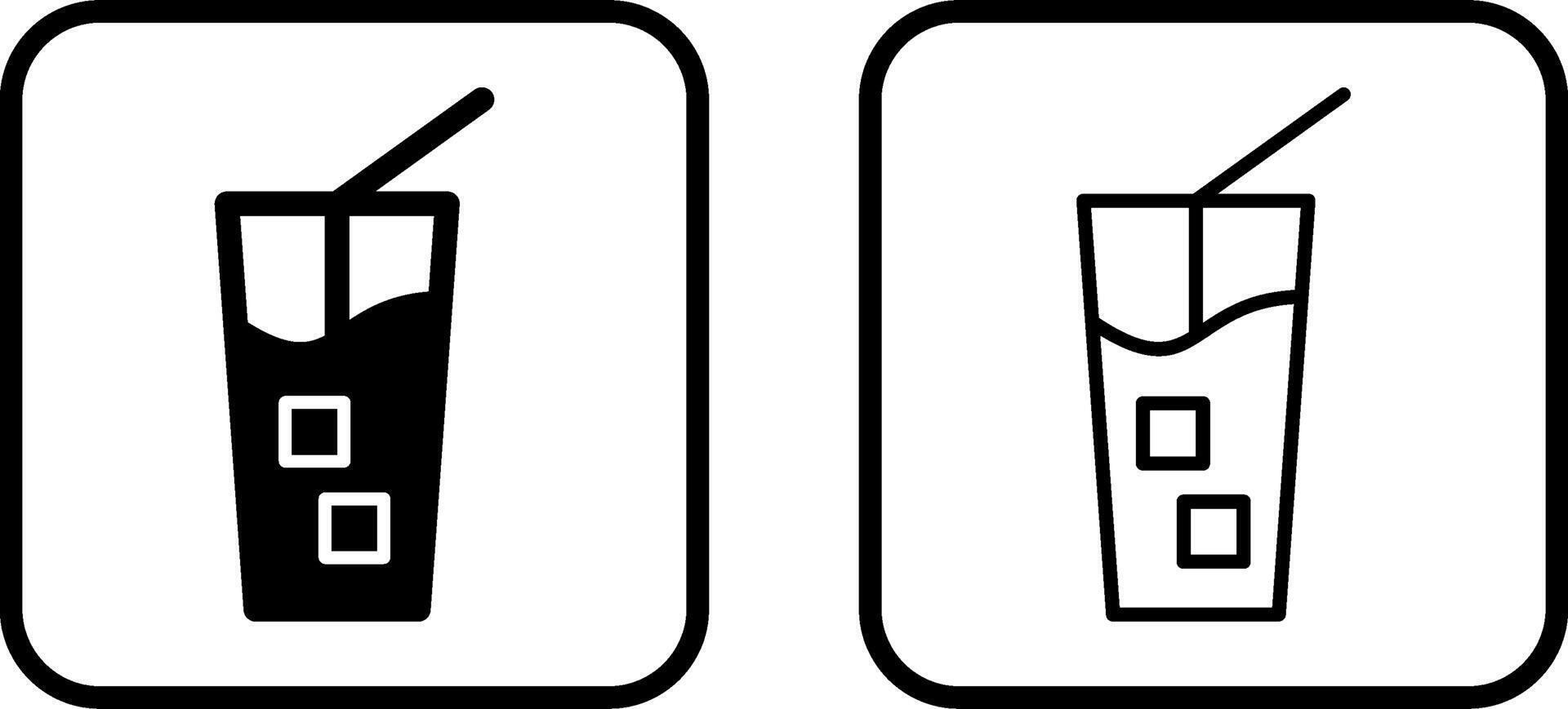 Iced Coffee Vector Icon