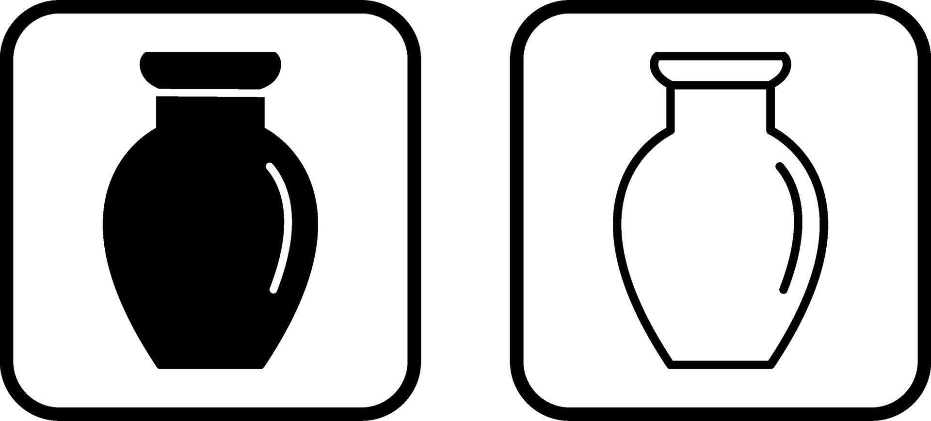 Vase Exhibit Vector Icon