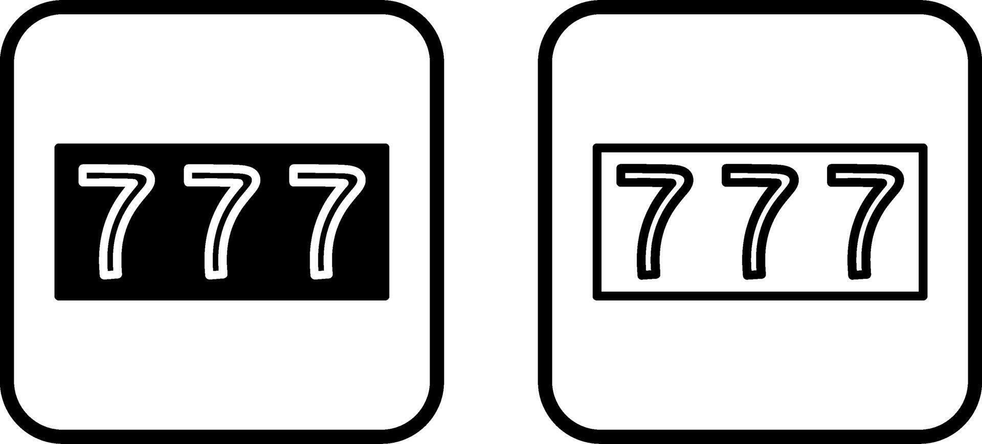 Triple Sevens Vector Icon