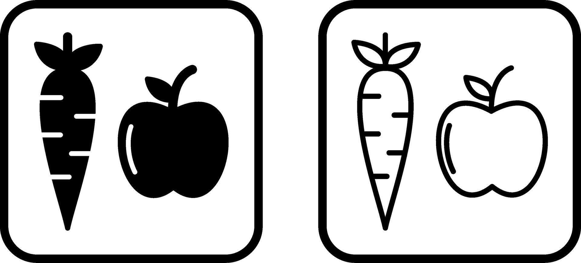 Fruits And Vegetables Vector Icon