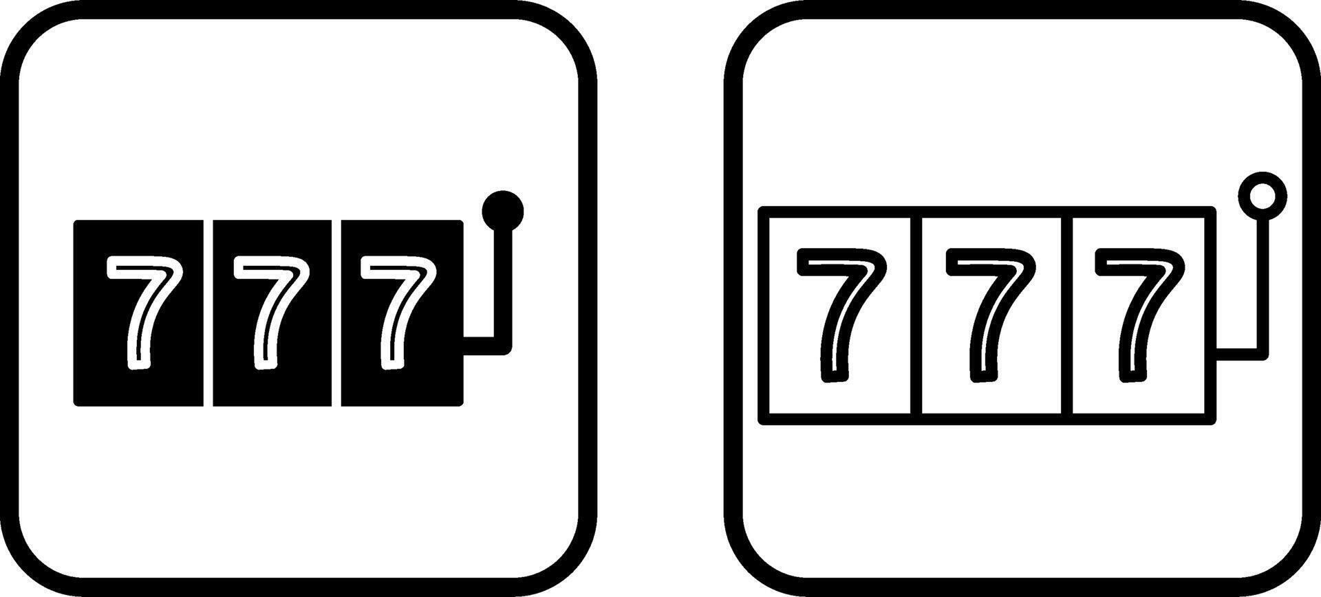 Slot Machine with Sevens Vector Icon