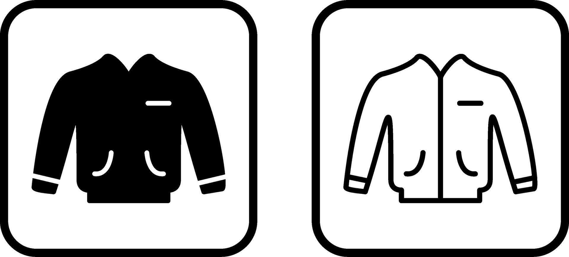 icono de vector de chaqueta
