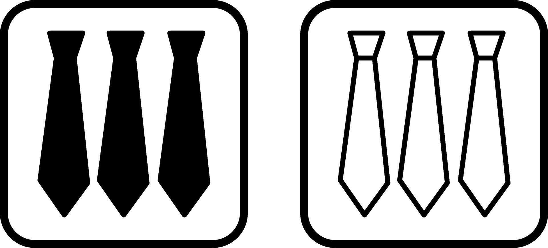 Three Ties Vector Icon