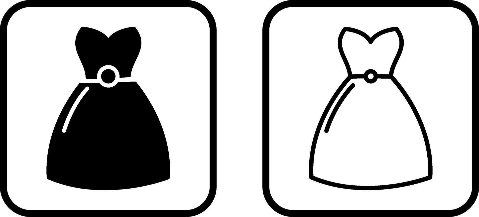 Cocktail Dress Vector Icon