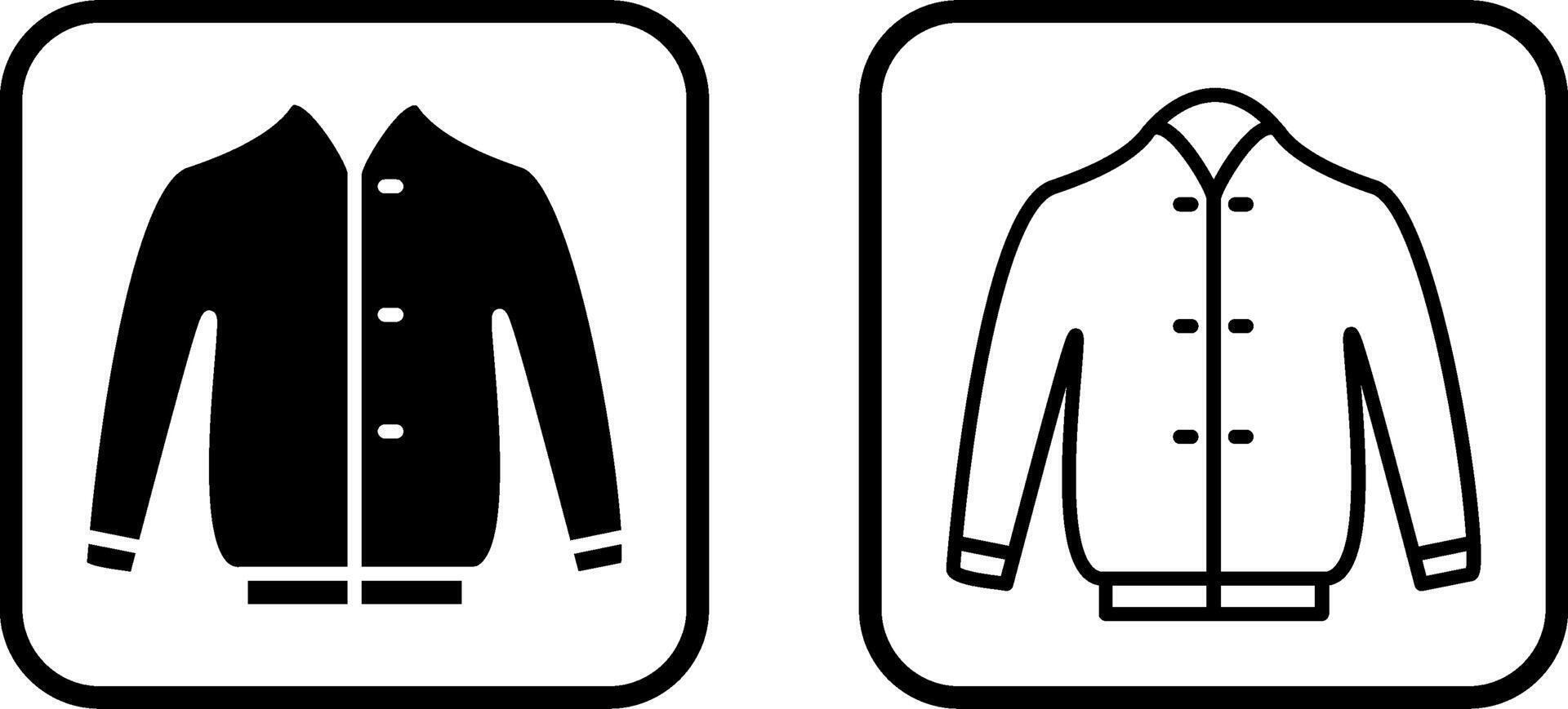 icono de vector de chaqueta elegante