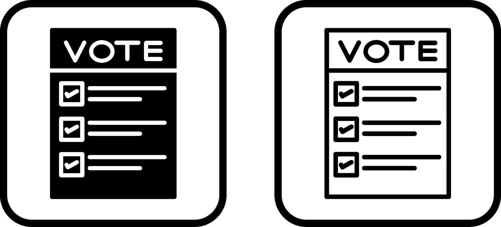 Ballot Paper Vector Icon