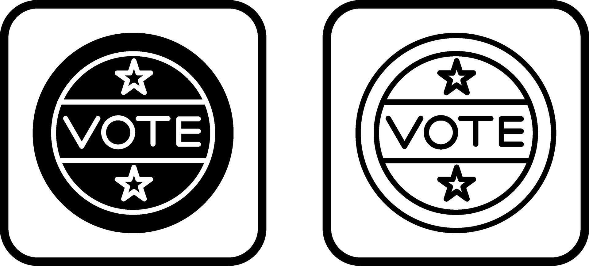 Vote Sticker Vector Icon