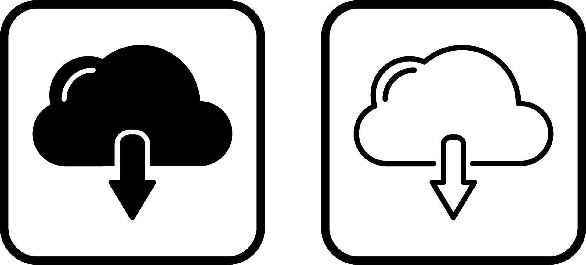 Cloud Download Vector Icon