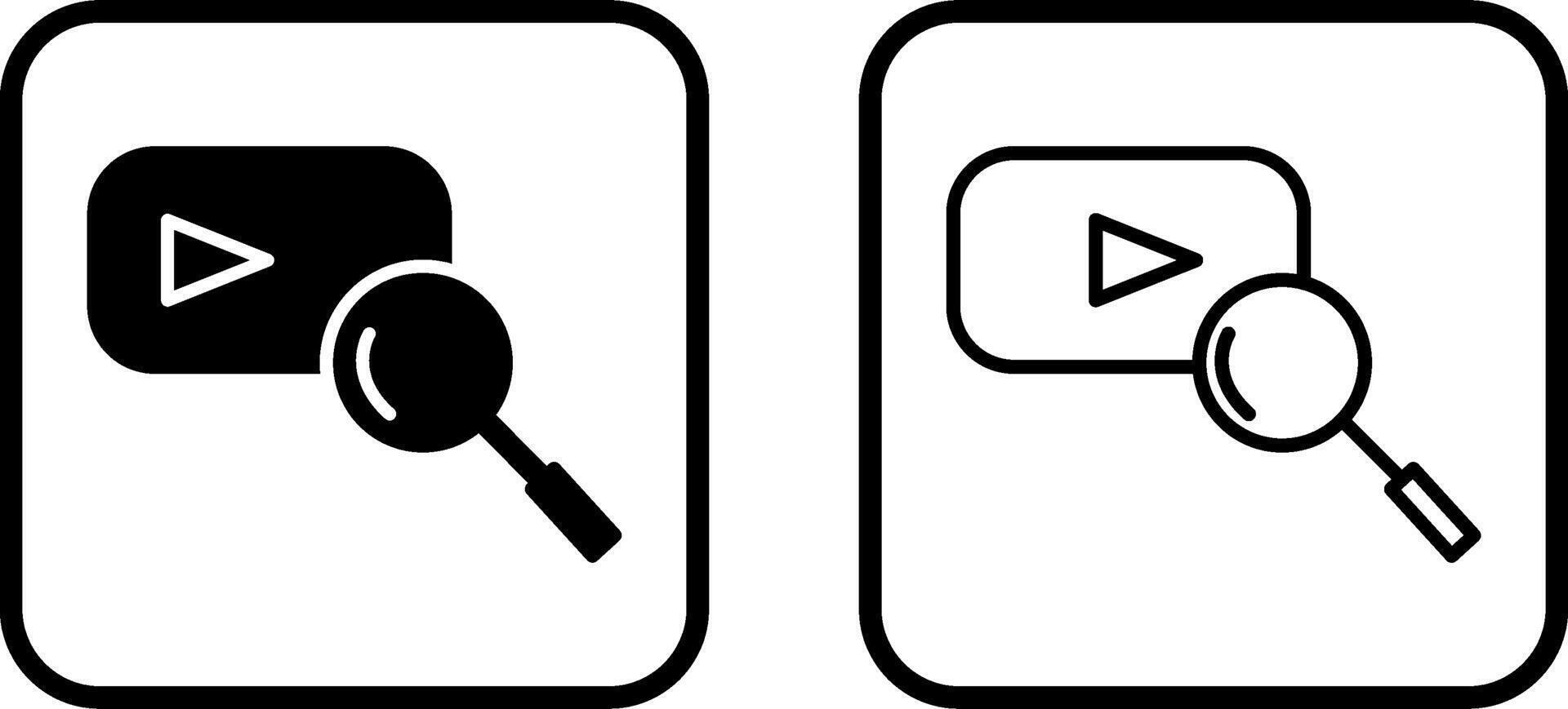 YouTube Search Vector Icon