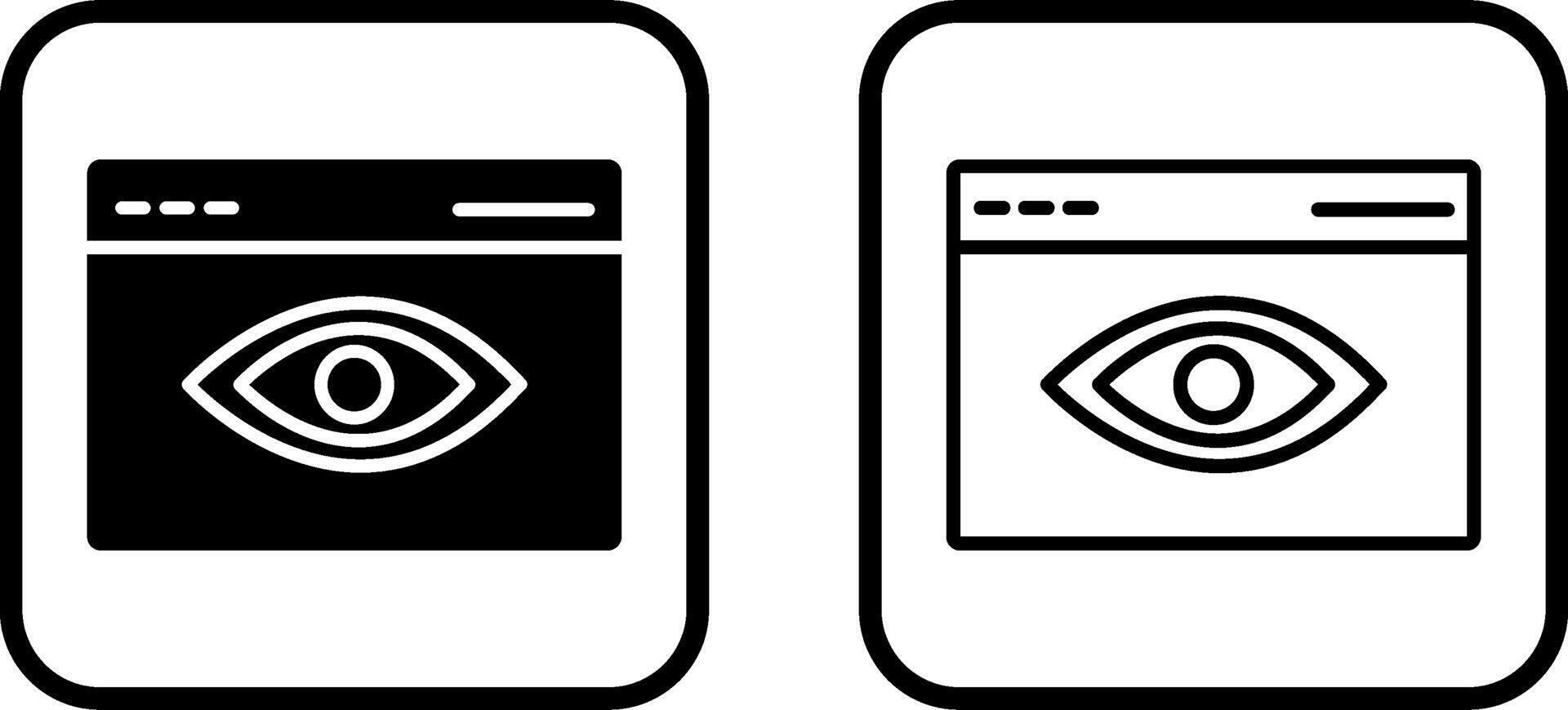 Web Visibility Vector Icon