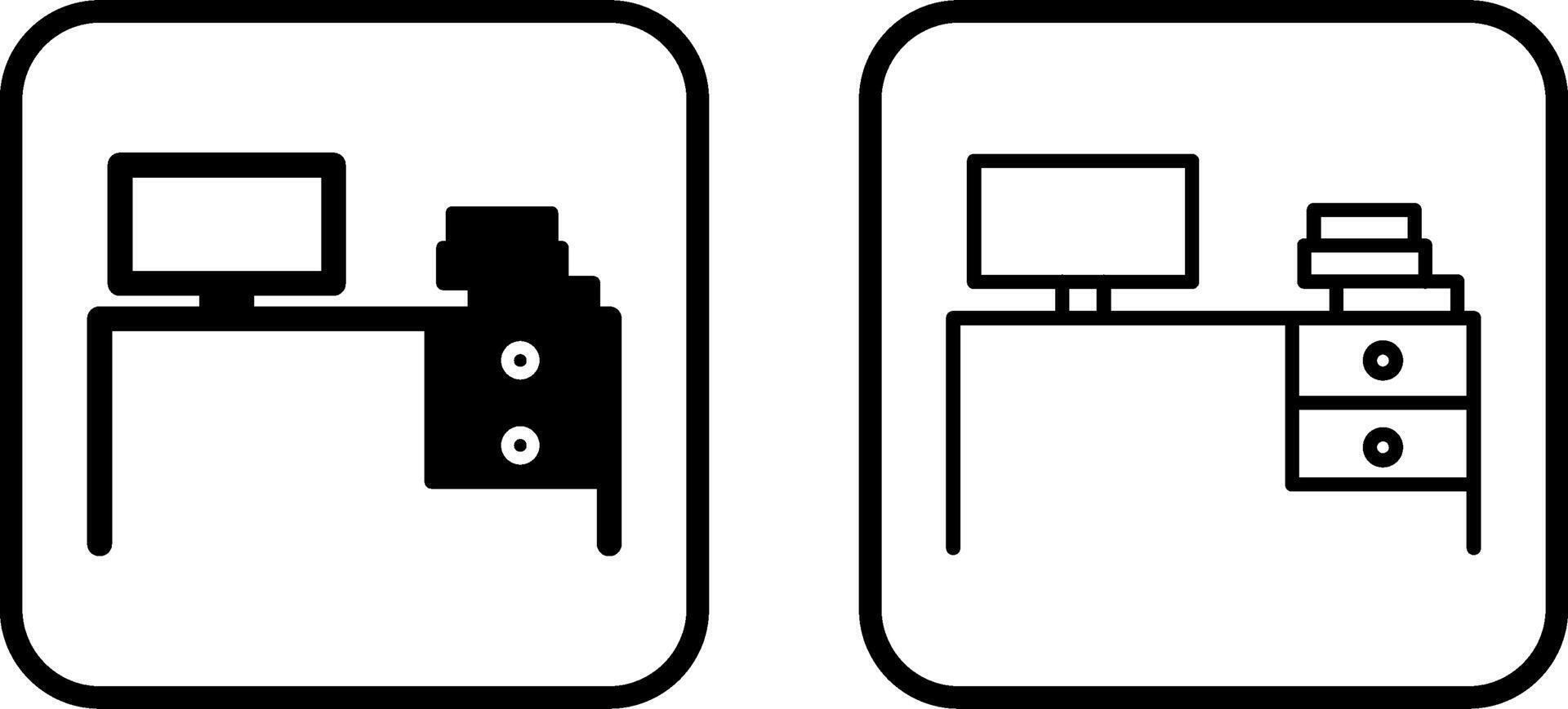 Study Desk II Vector Icon