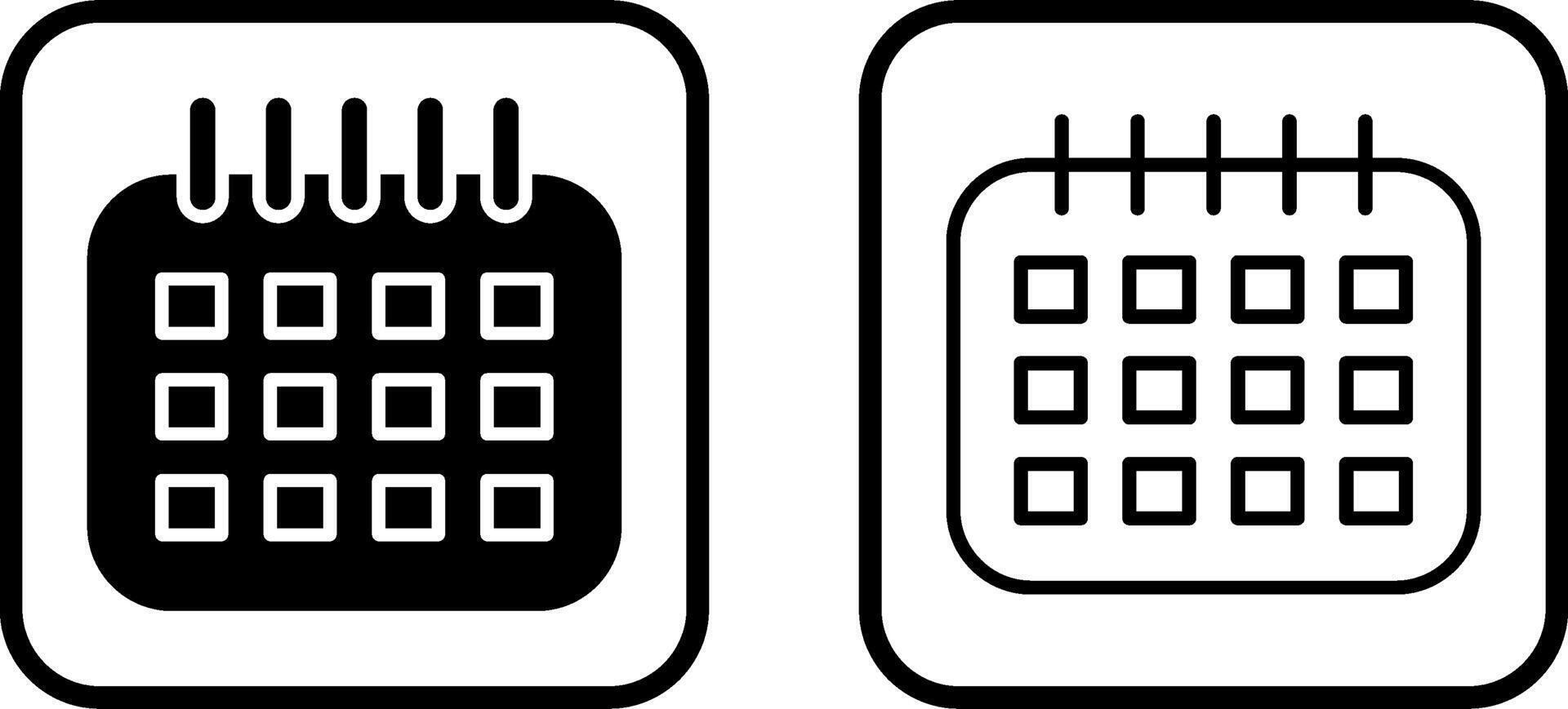Marked Calendar Vector Icon