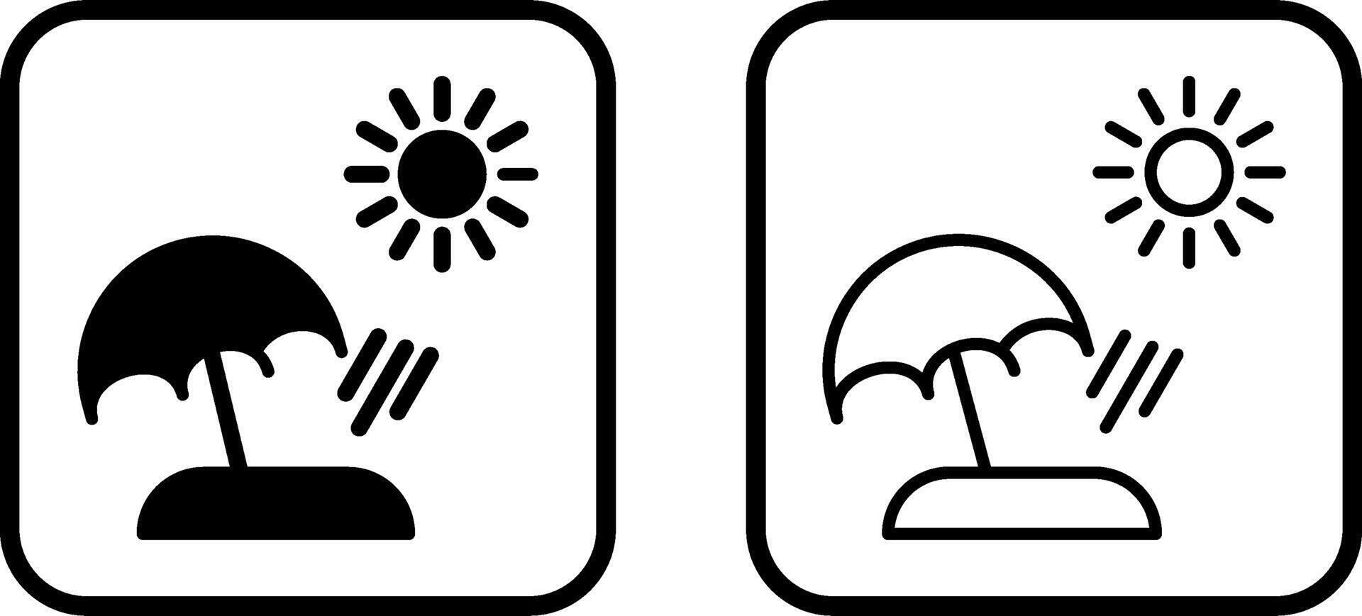 icono de vector de playa