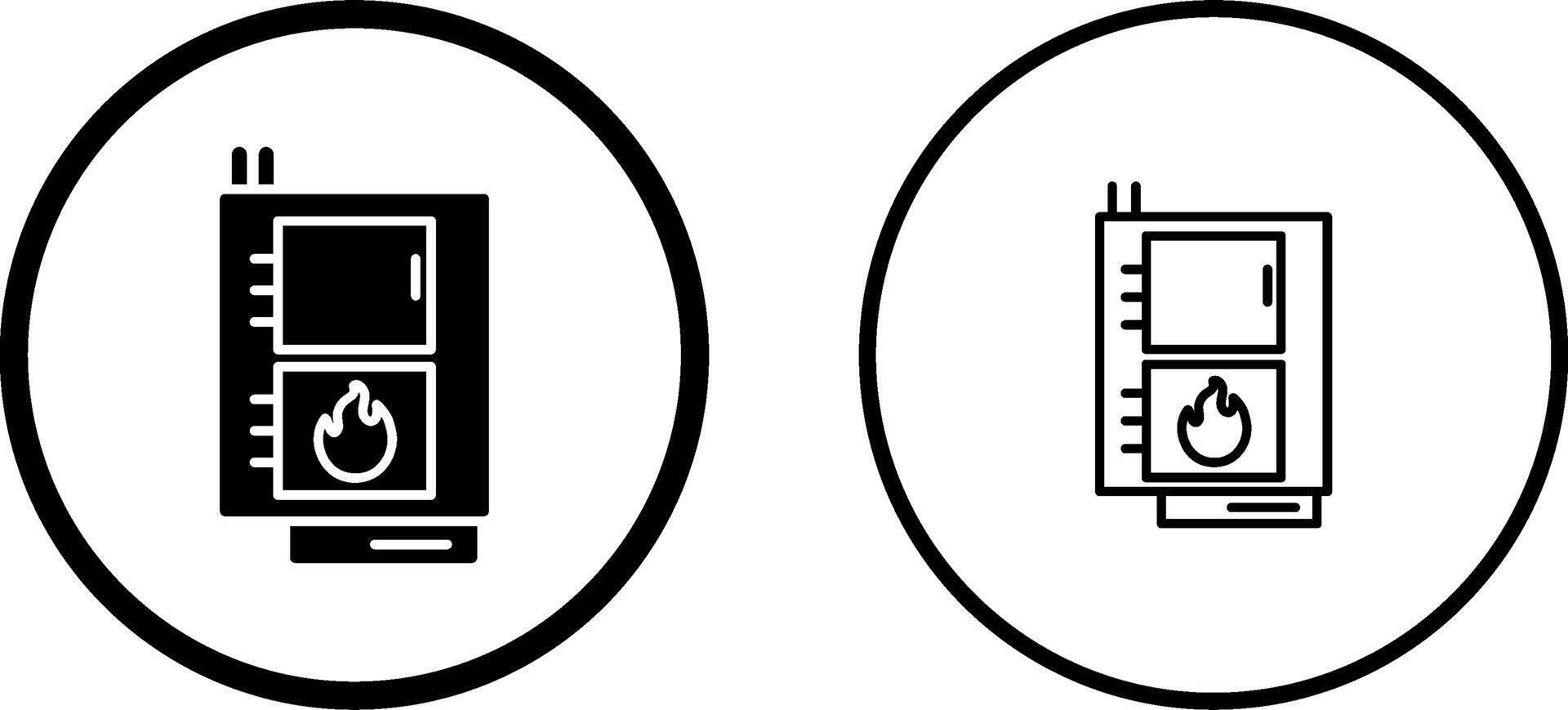 Solid Fuel Boiler Vector Icon