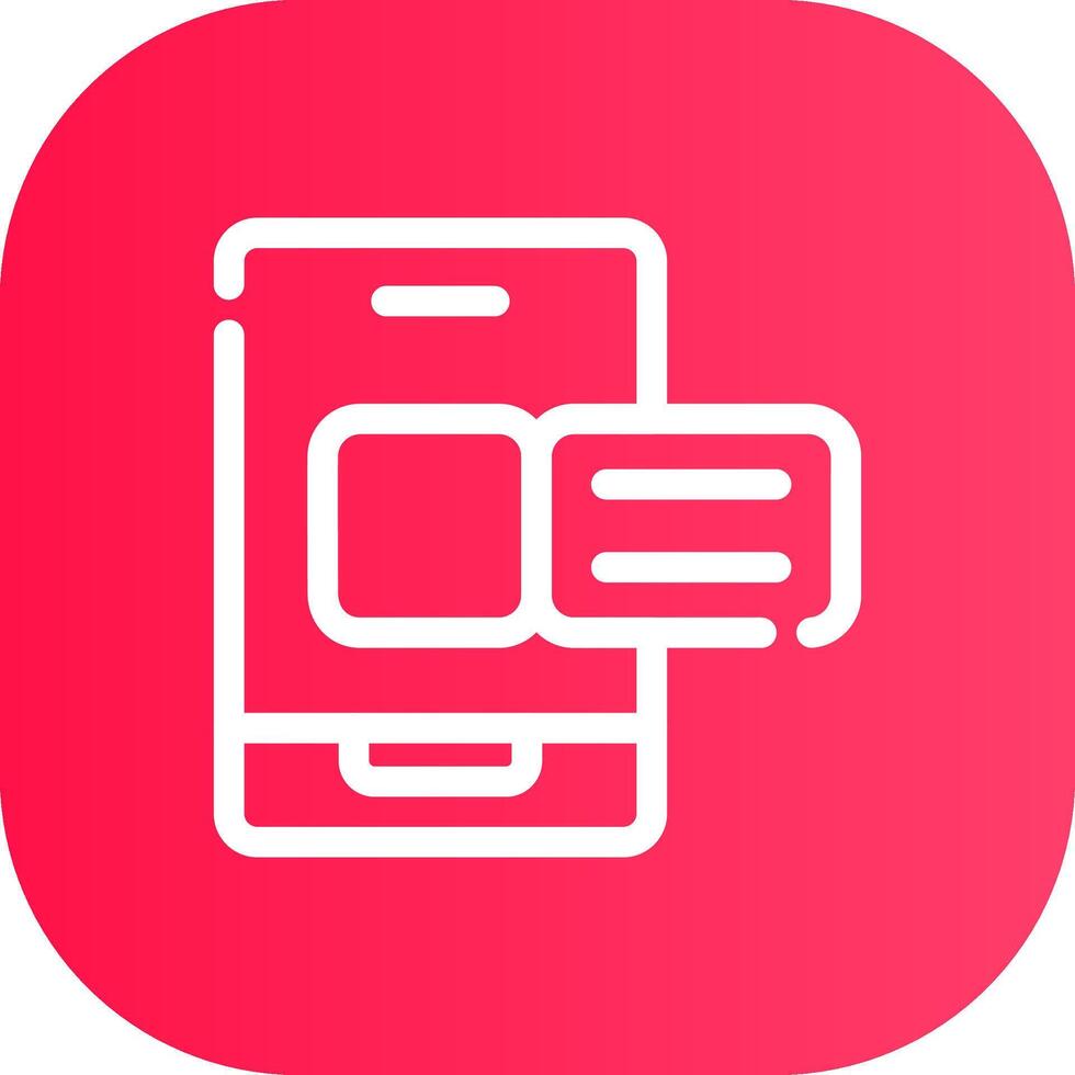 Line Round Corner Gradient vector
