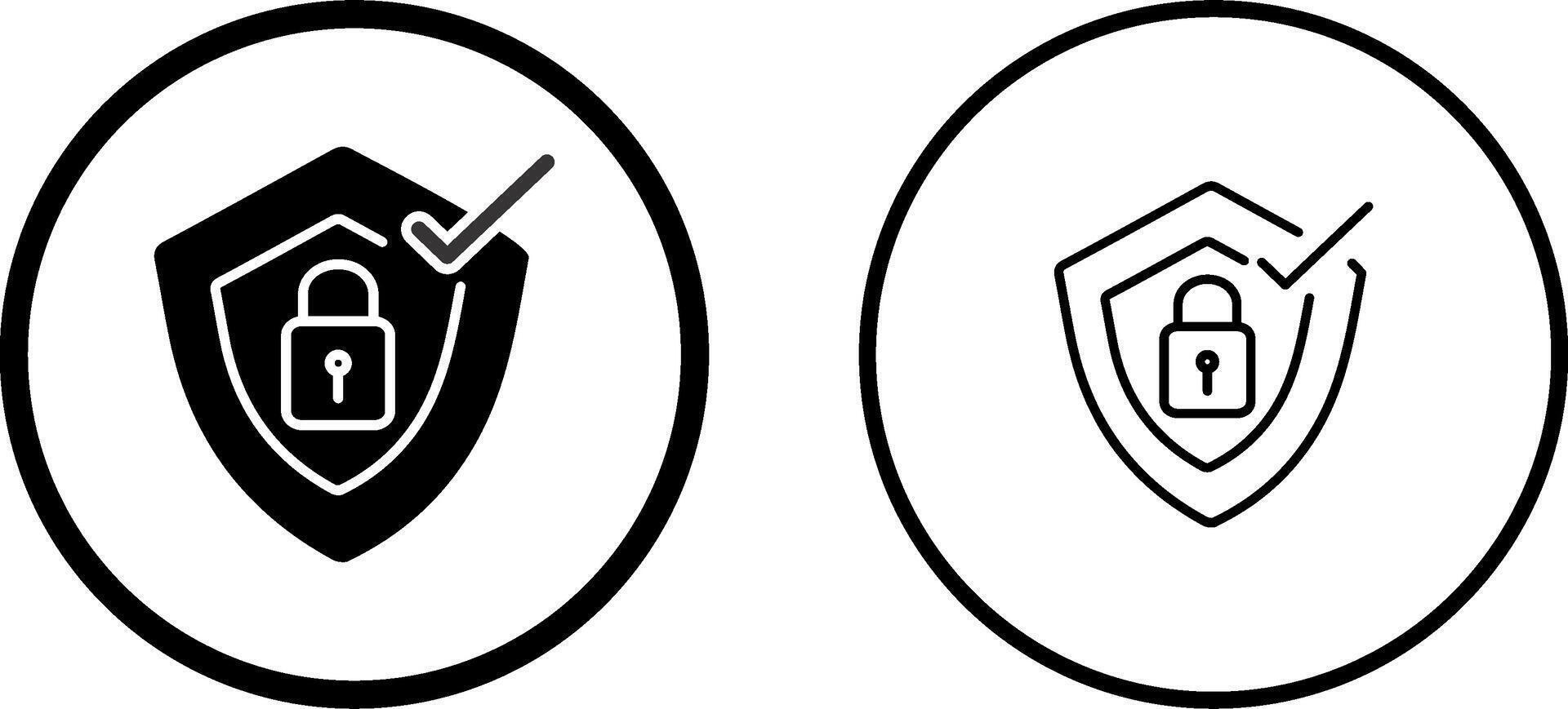 icono de vector de protección verificada