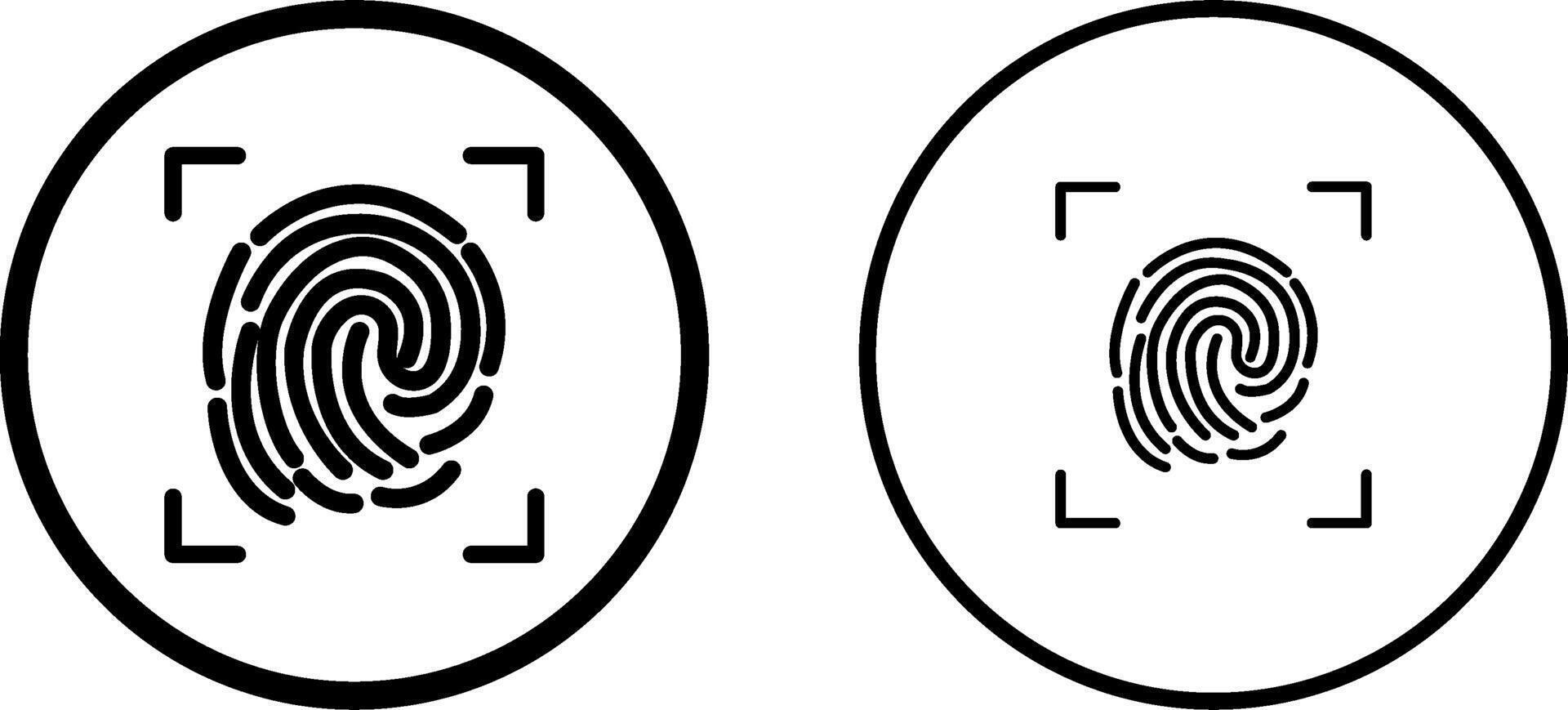 Fingerprint Lock Vector Icon