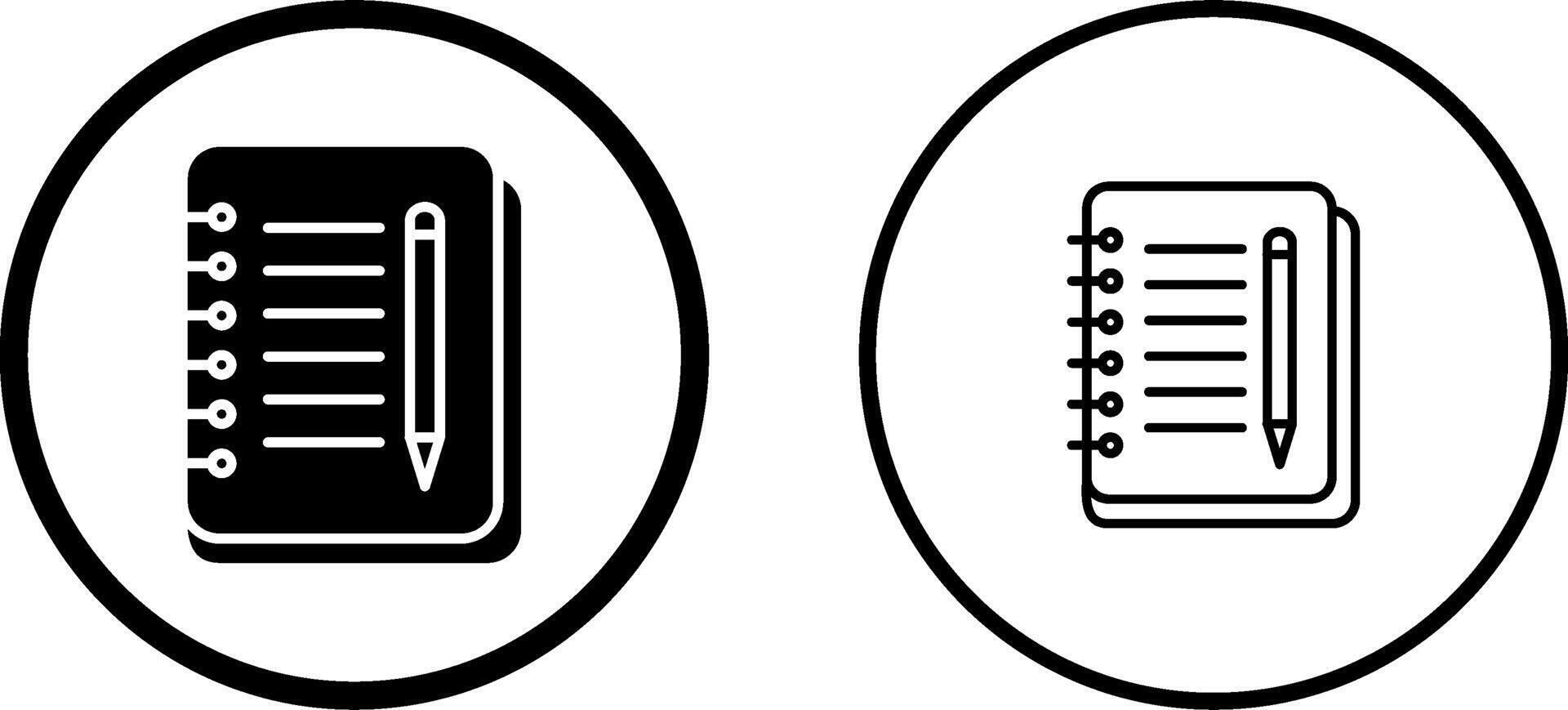 Notebook And Pen Vector Icon