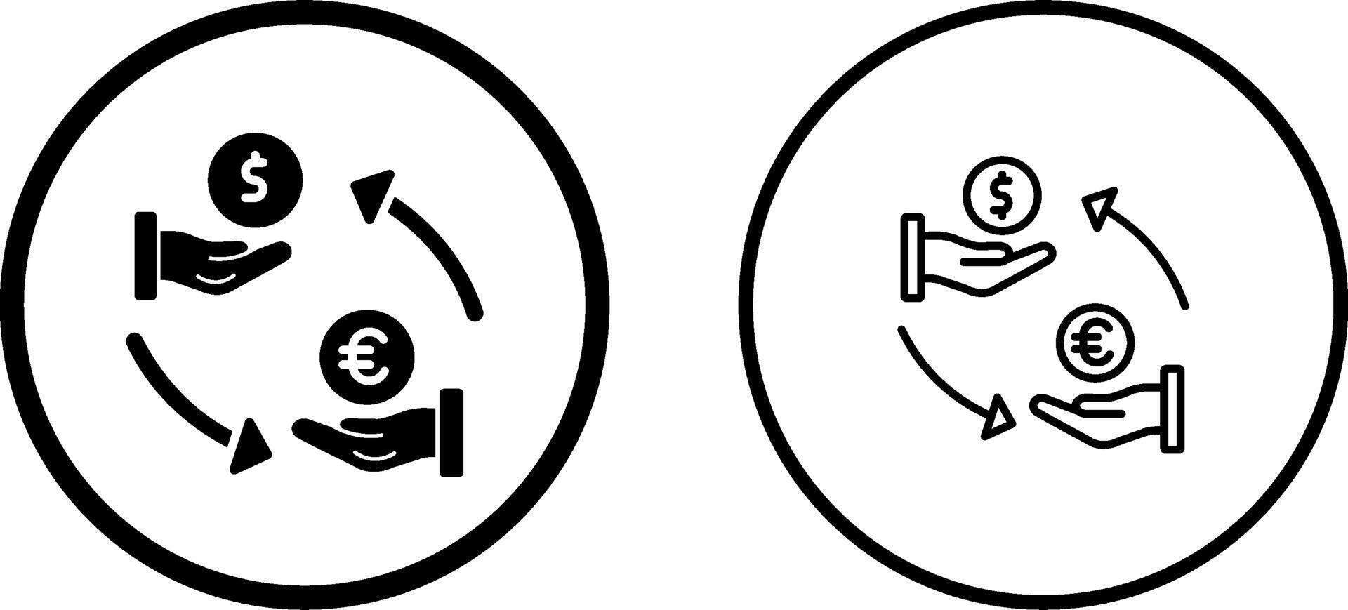 Dollar To Euro Vector Icon