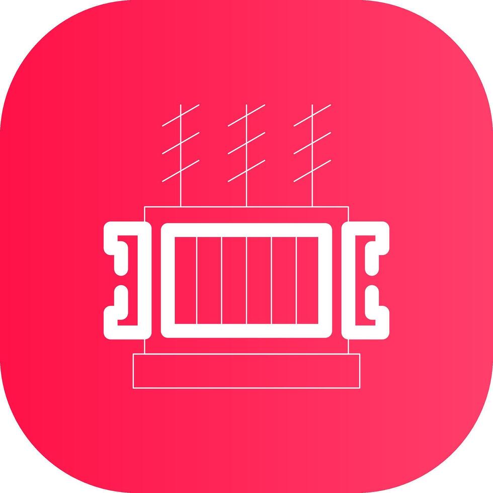 Line Round Corner Gradient vector