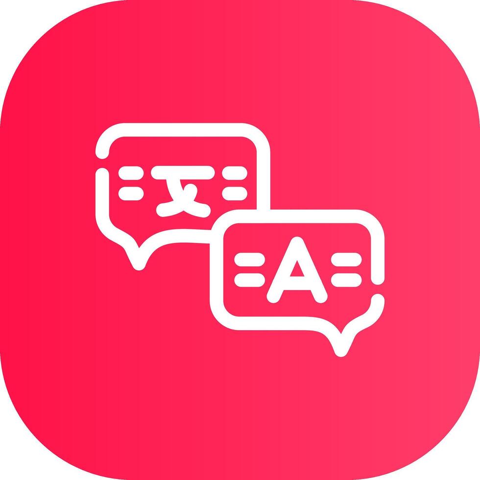 Line Round Corner Gradient vector
