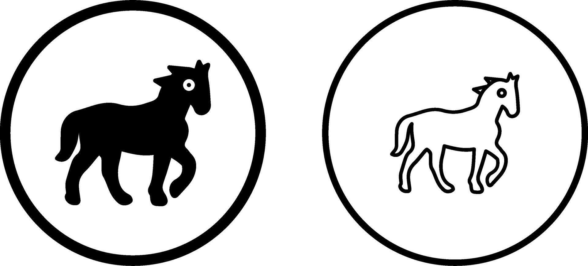 icono de vector de caballo