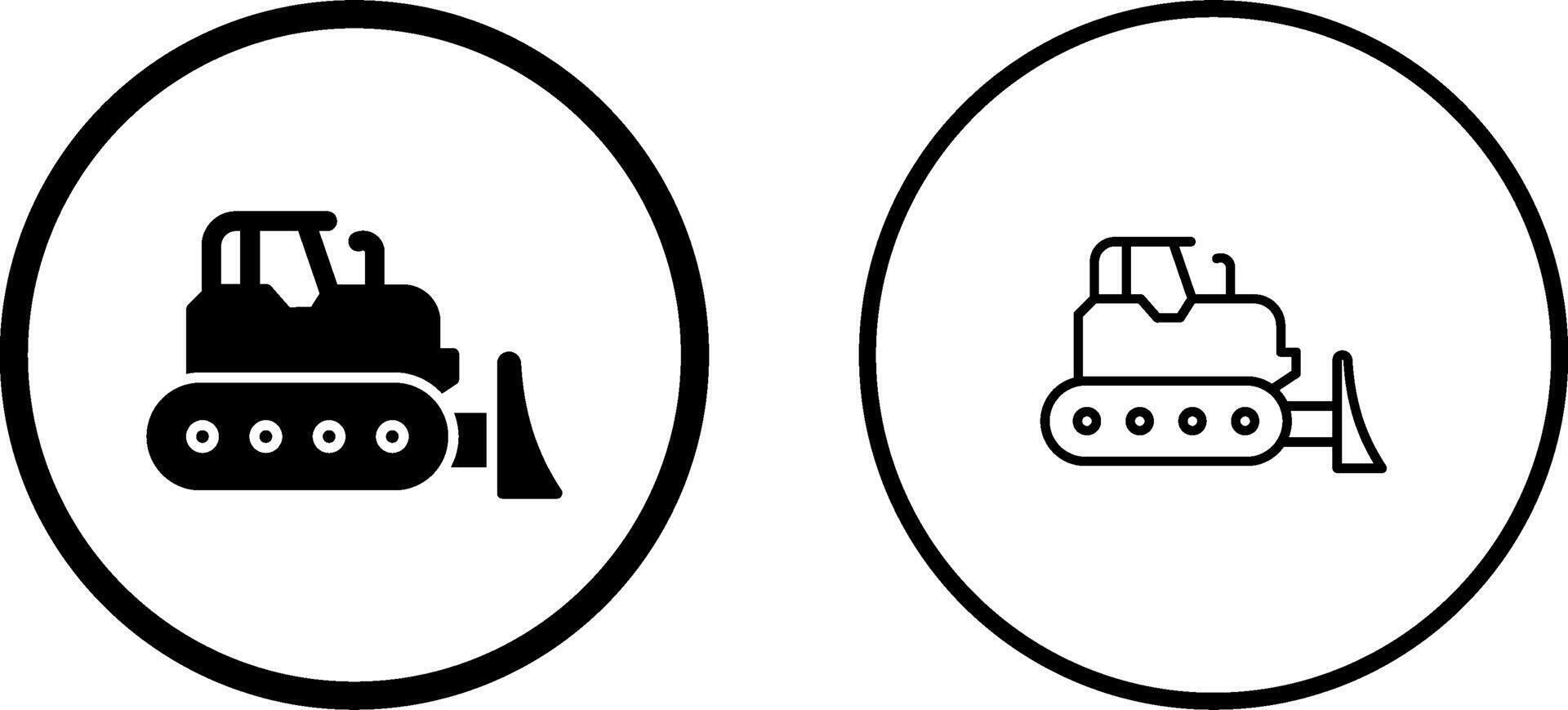 Bulldozer Vector Icon