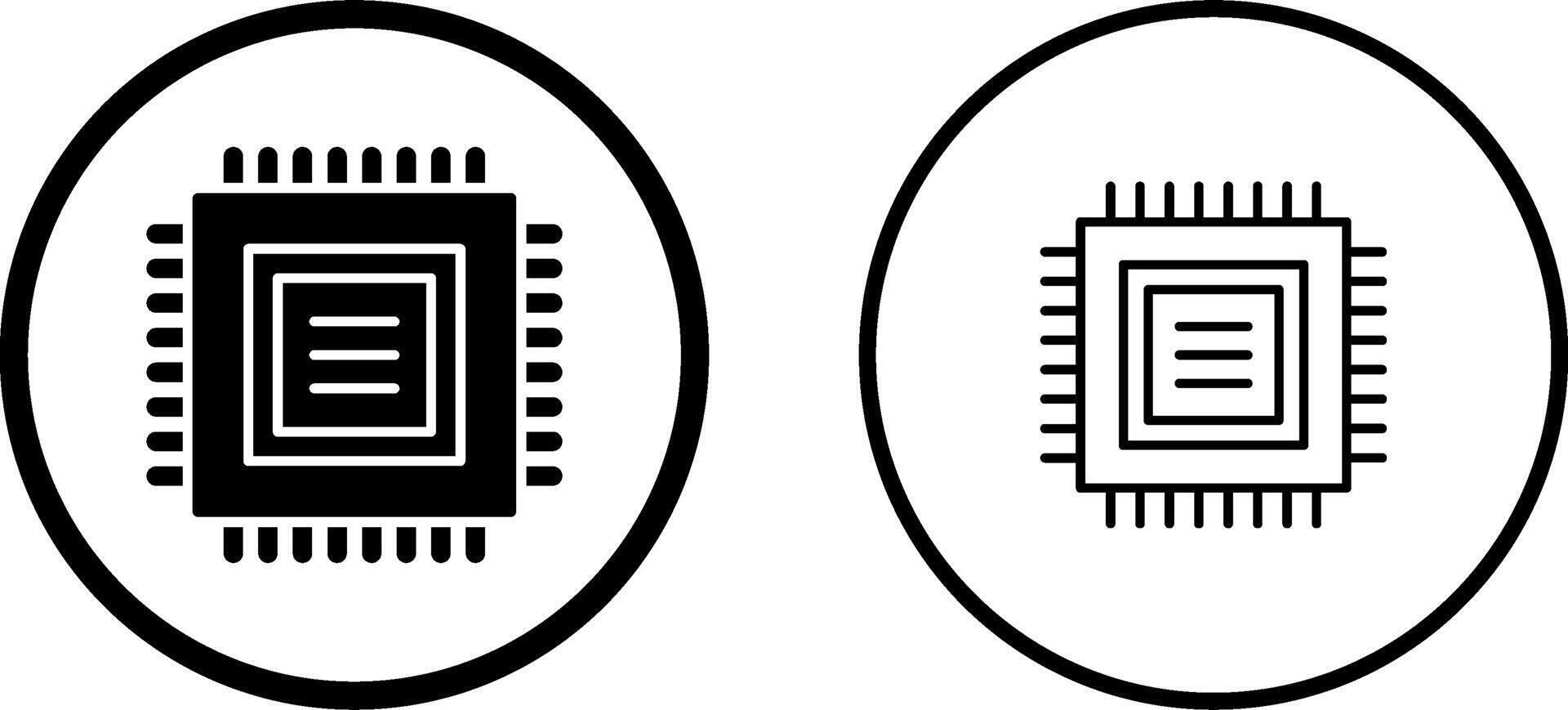 icono de vector de cpu