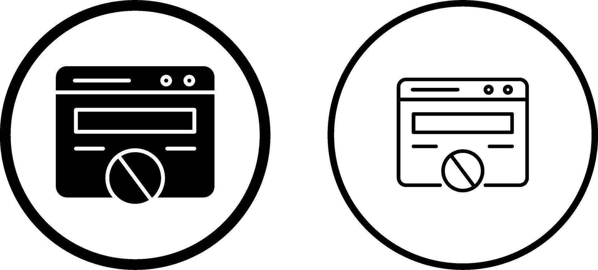 Block Website Vector Icon