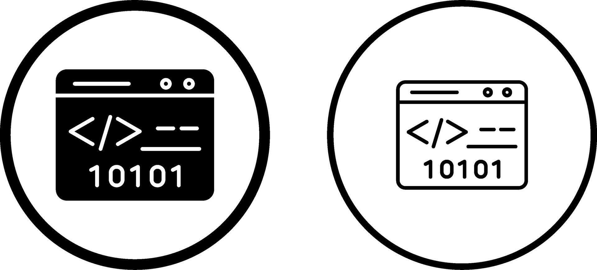 Binary Website Vector Icon