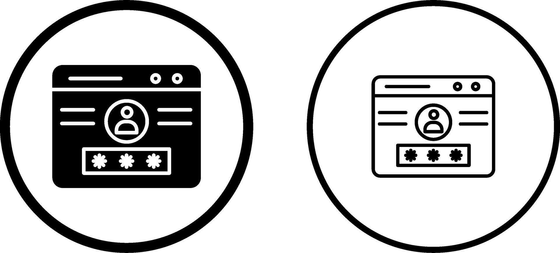 Web login Vector Icon
