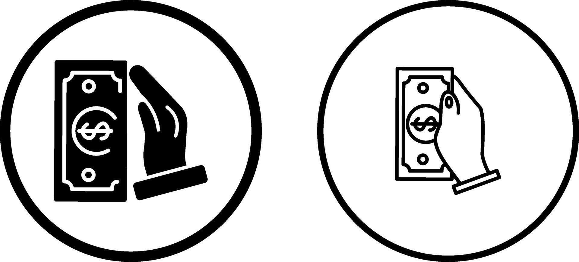 Cash Receiving Vector Icon