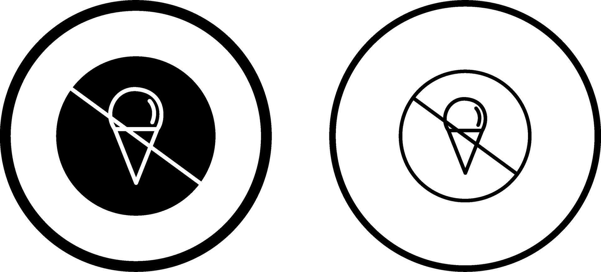 No Icecream Vector Icon
