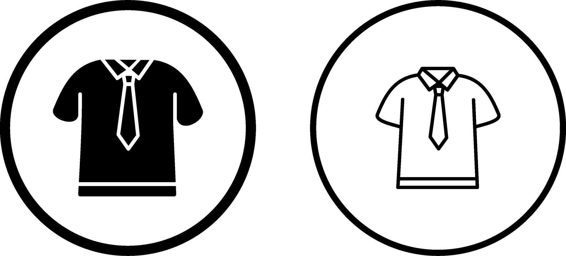 icono de vector de camisa y corbata