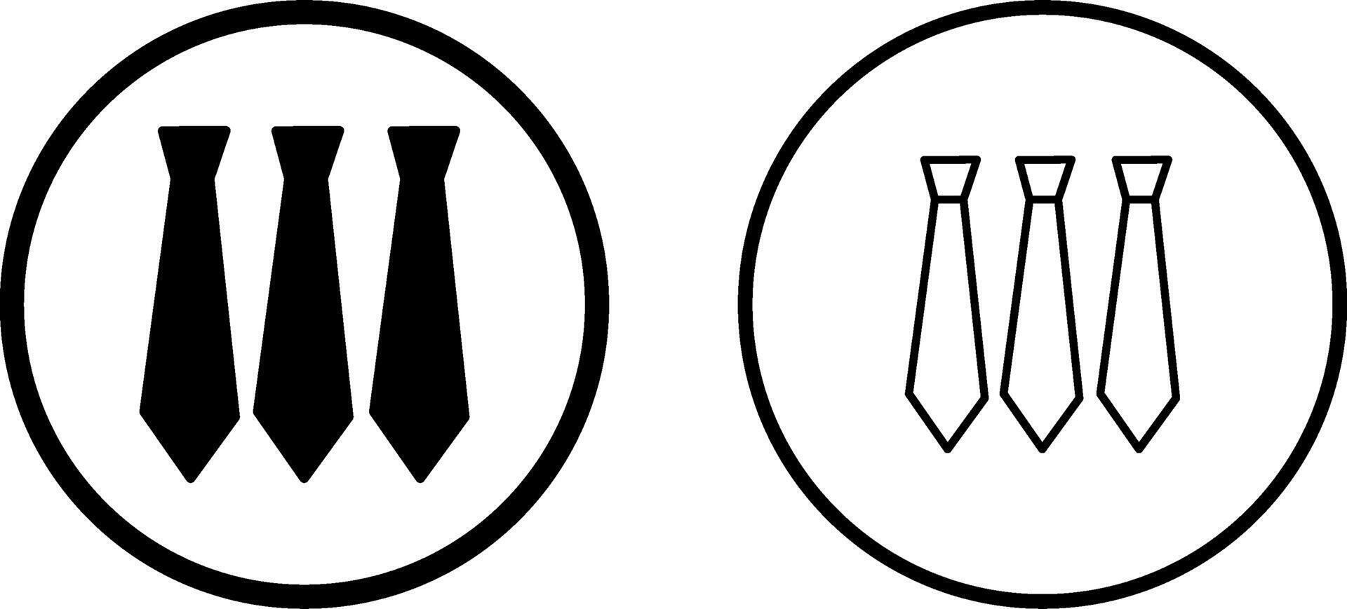 Three Ties Vector Icon