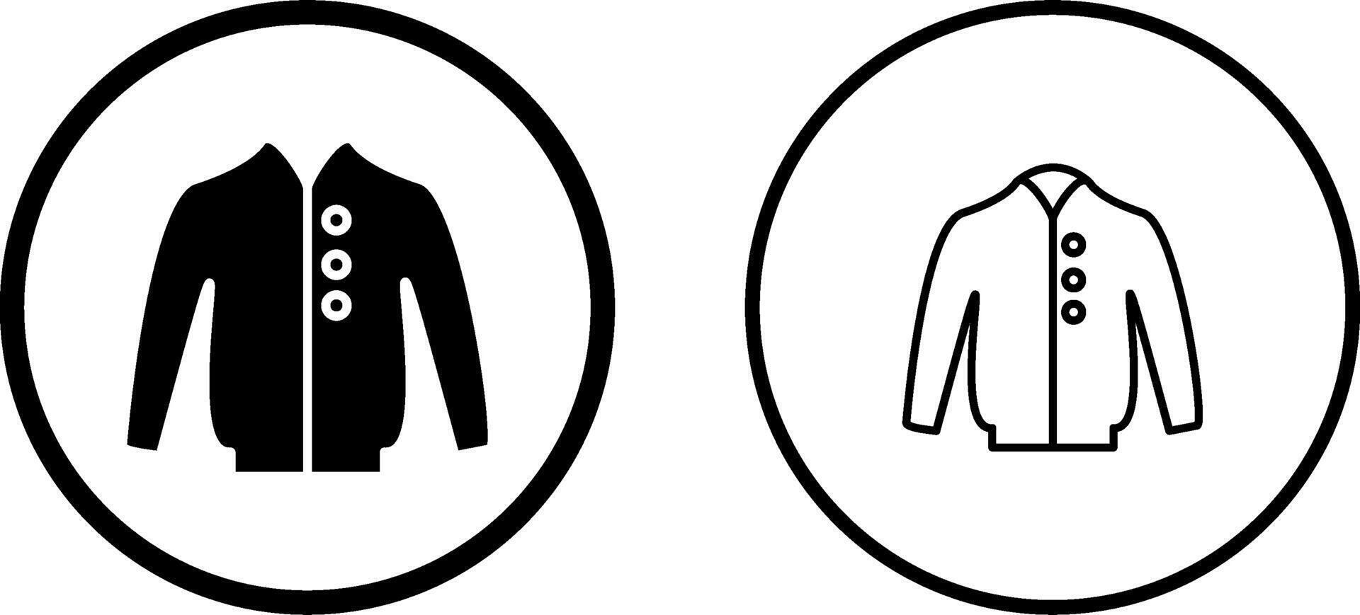 de los hombres chaqueta vector icono