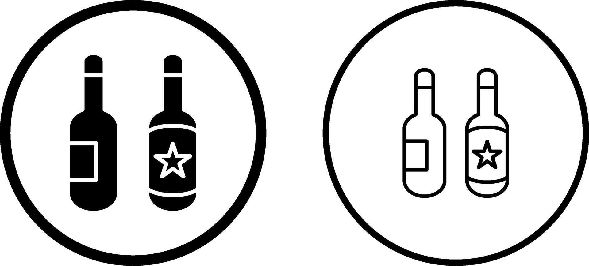 icono de vector de botellas de cerveza