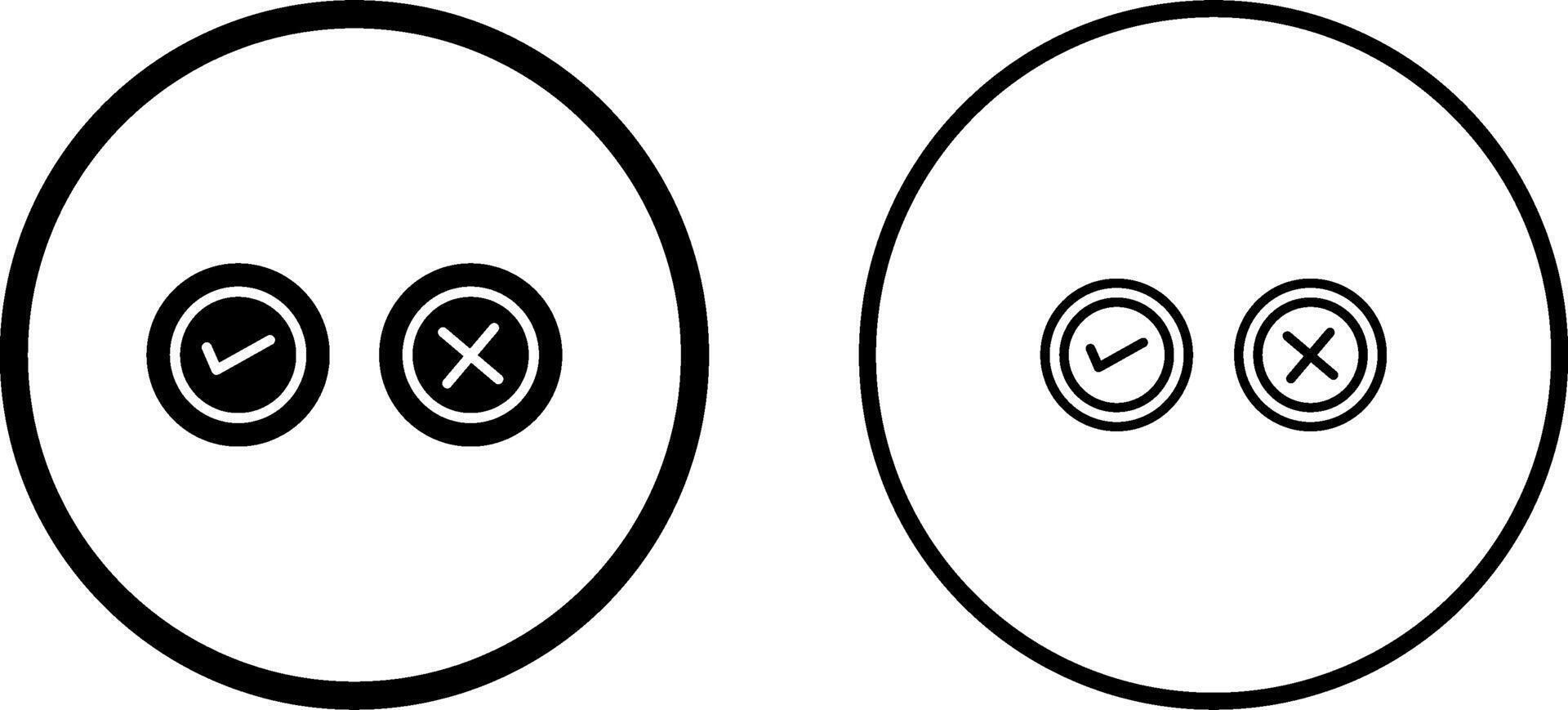 Yes No Option Vector Icon