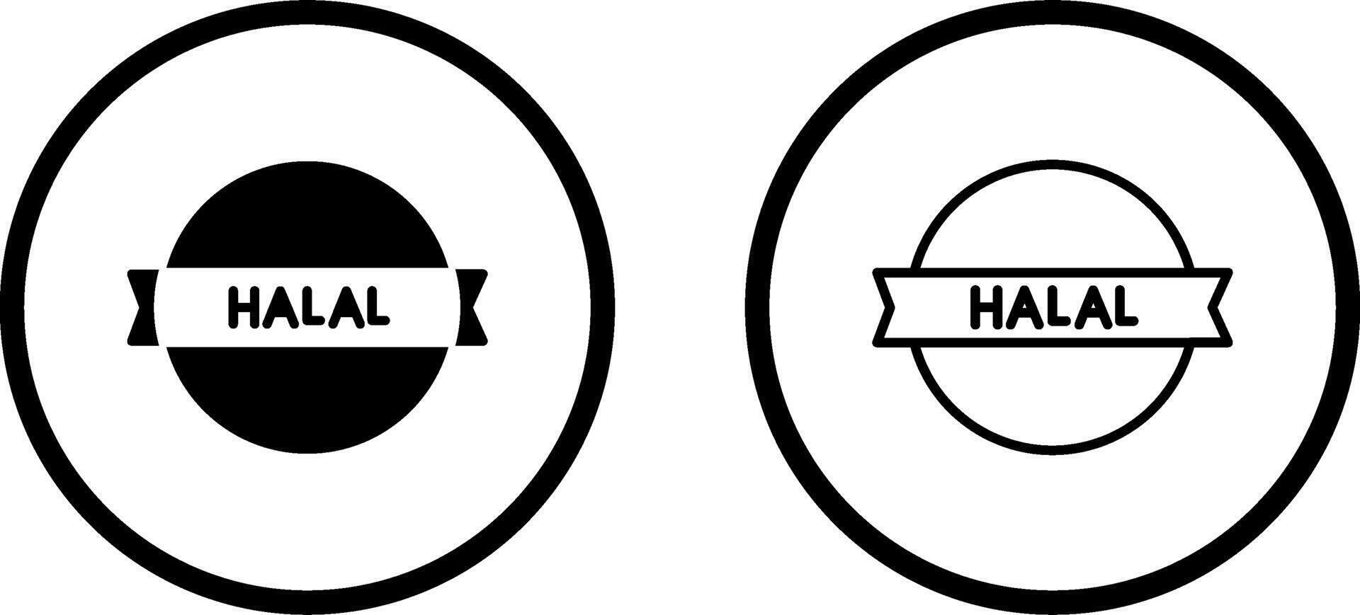 Halal Sticker Vector Icon