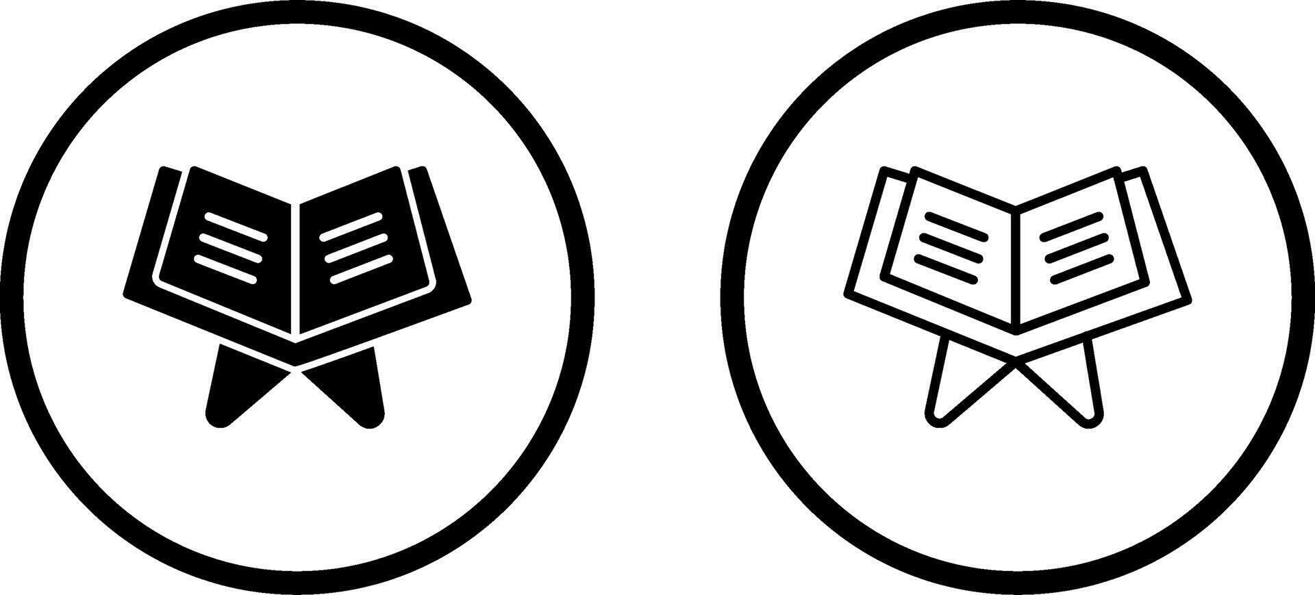 Reading Holy Book Vector Icon