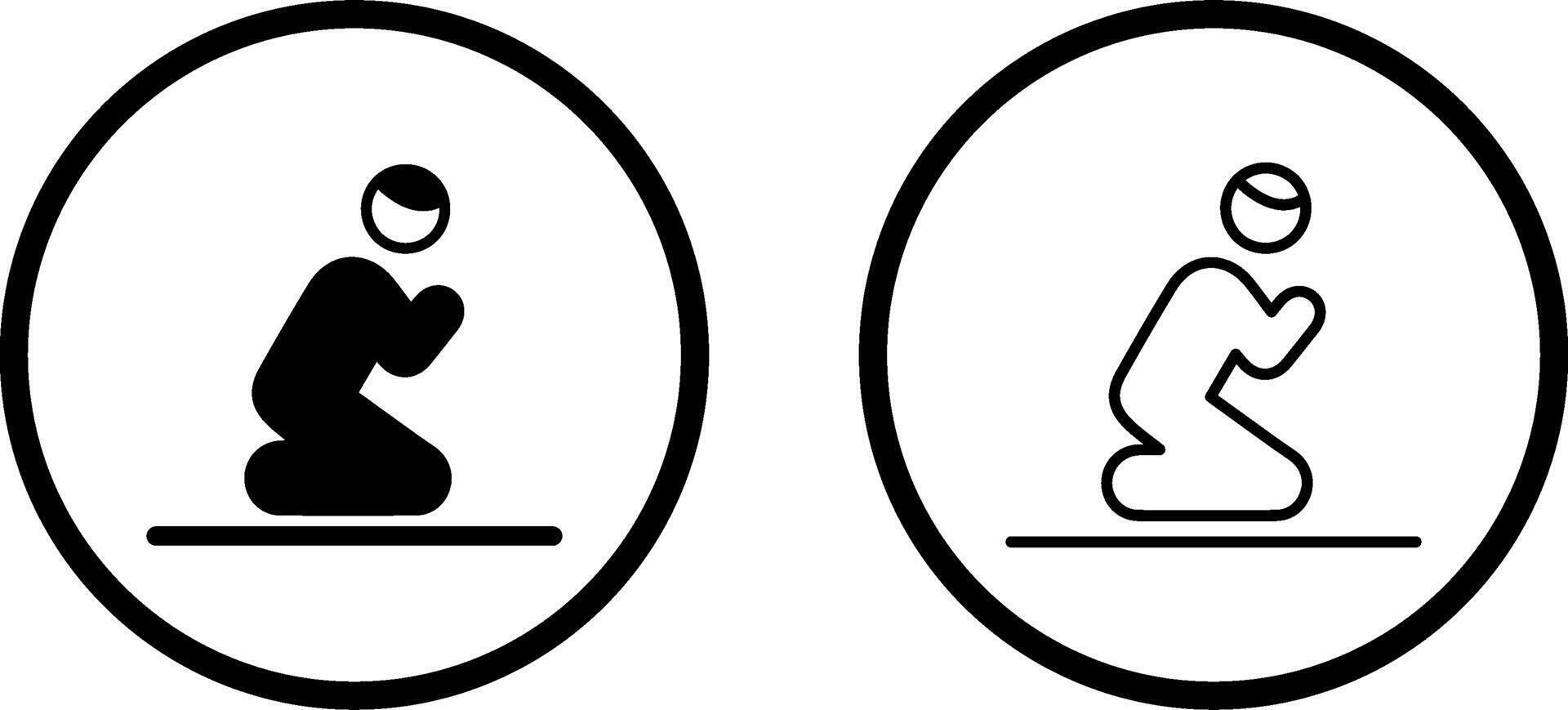Offering Prayer Vector Icon