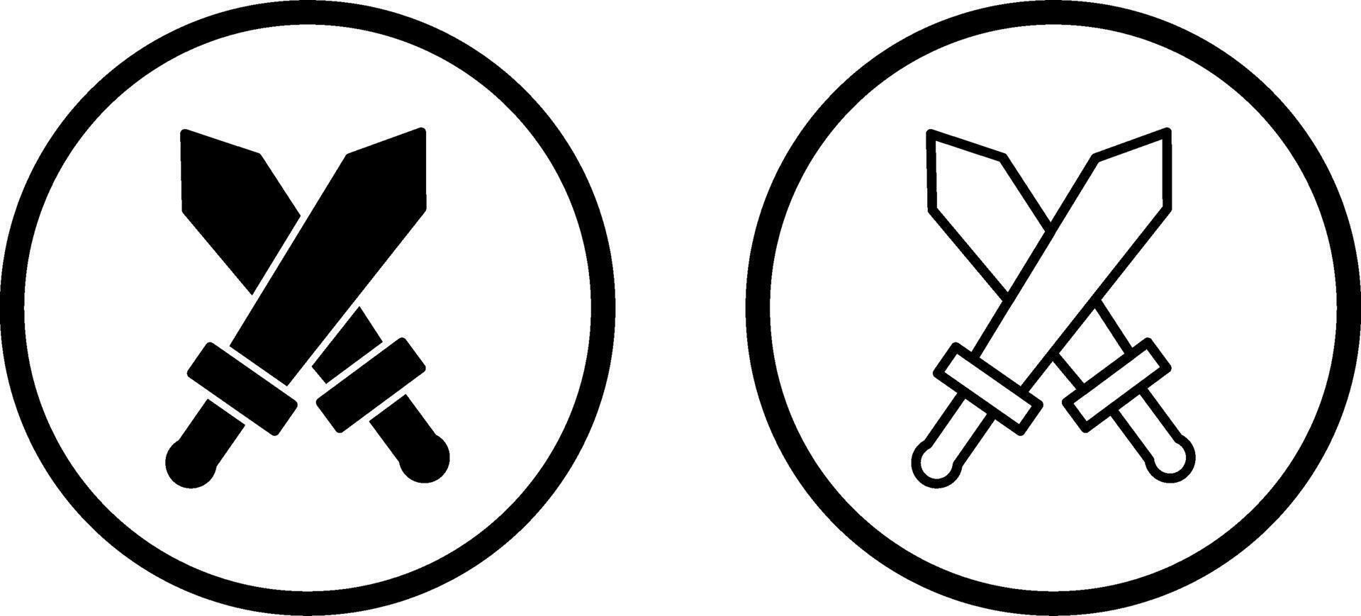 Two Swords Vector Icon