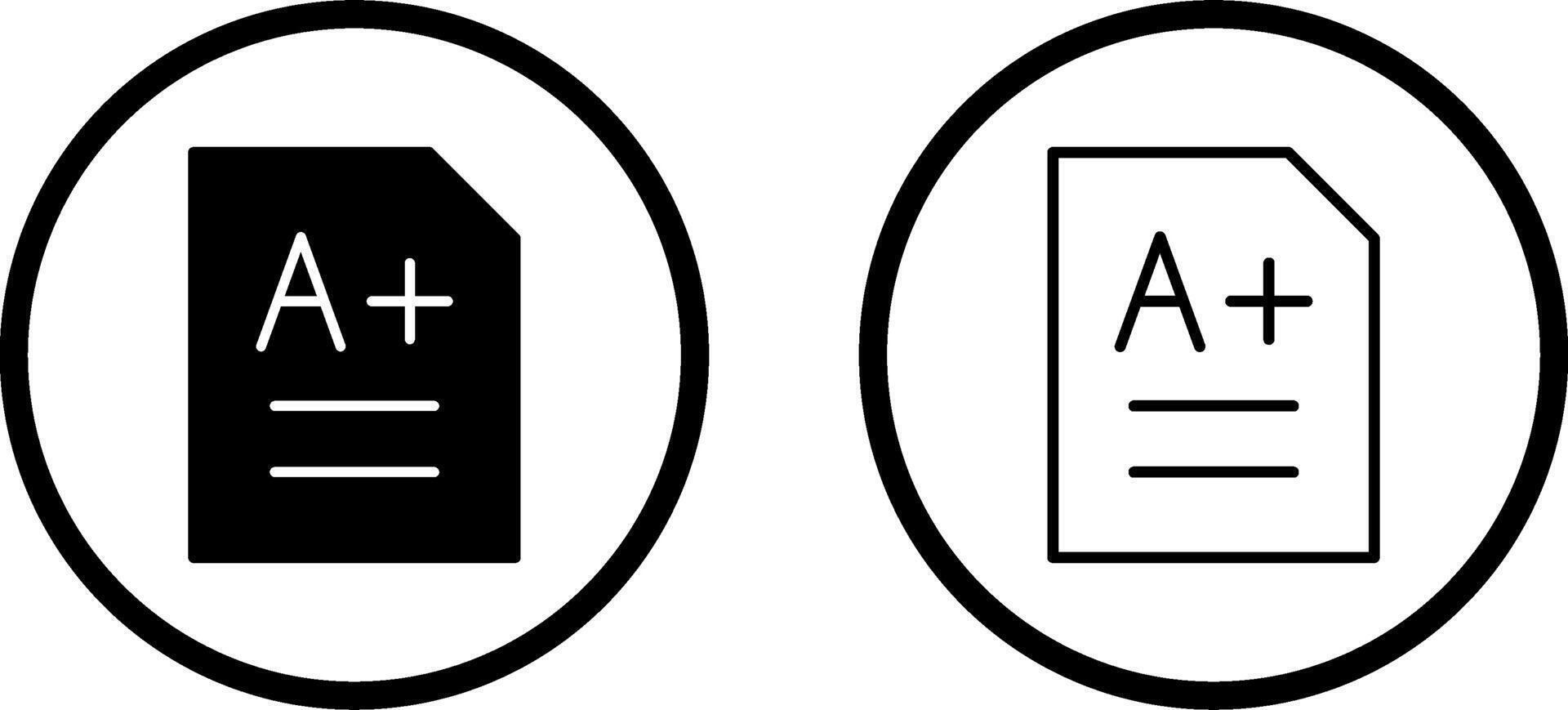 A grade Vector Icon